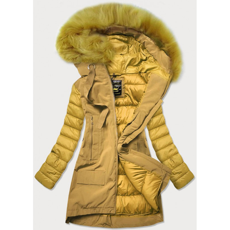 COMBINED MATERIAL JACKET YELLOW (7708) striukė