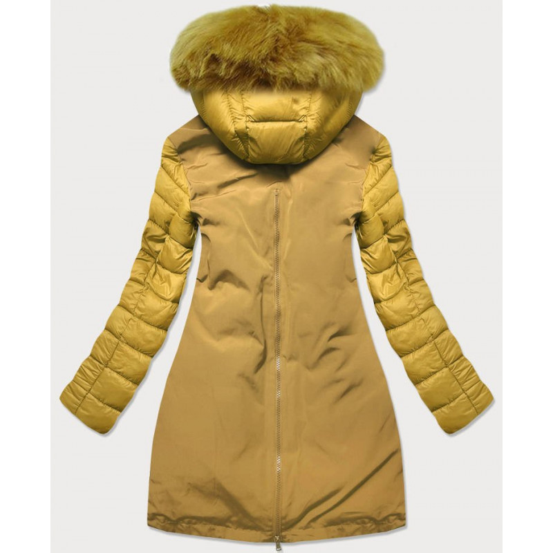 COMBINED MATERIAL JACKET YELLOW (7708) striukė