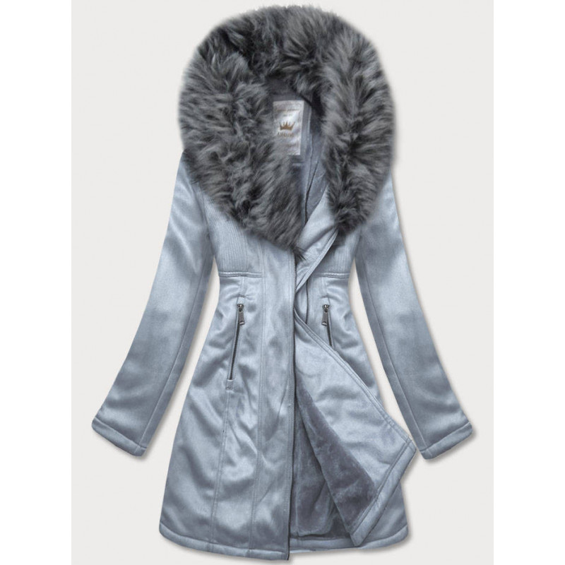 SUEDE JACKET WITH HEAT FUR (6517BIG) striukė