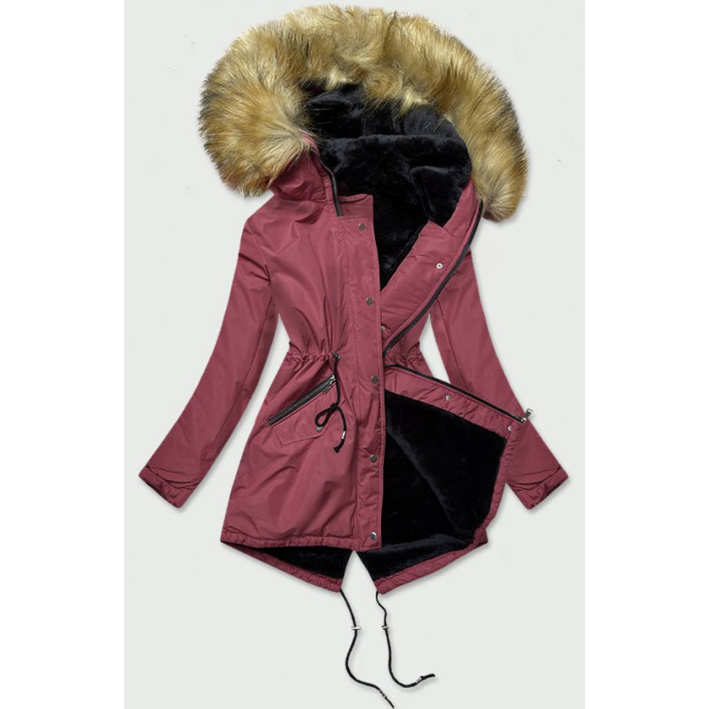 PINK PARKA JACKET (B2628) striukė