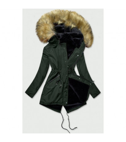 GREEN PARKA JACKET (B2628) striukė