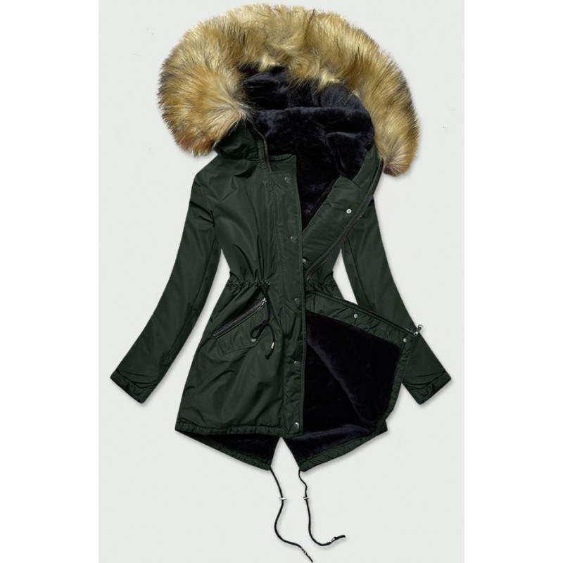 GREEN PARKA JACKET (B2628) striukė