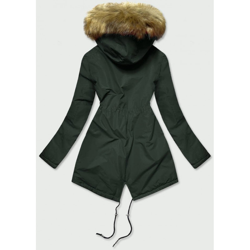 GREEN PARKA JACKET (B2628) striukė