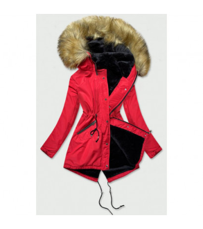 RED PARKA JACKET (B2628) striukė