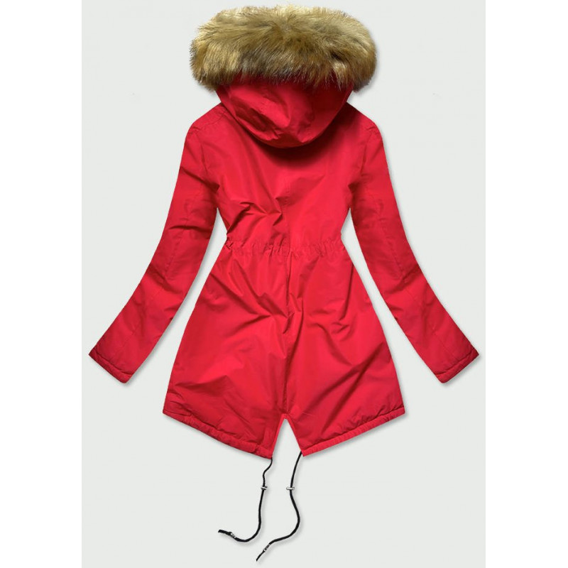 RED PARKA JACKET (B2628) striukė