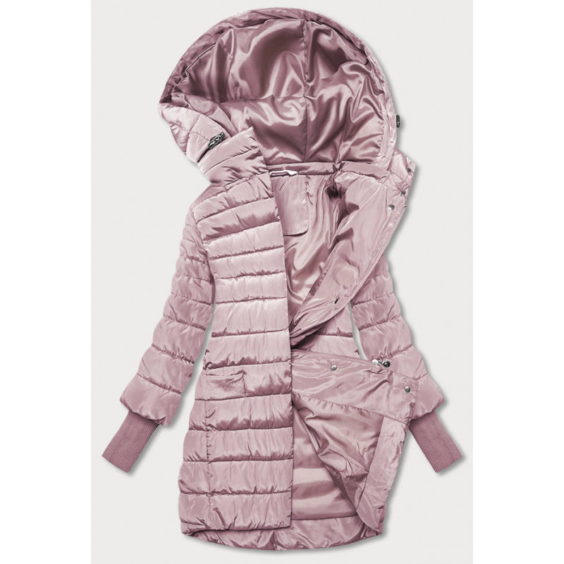 LONG JACKET WITH HOOD BLACK (PM7231) striukė