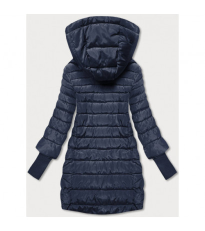 LONG JACKET WITH HOOD BLACK (PM7231) striukė