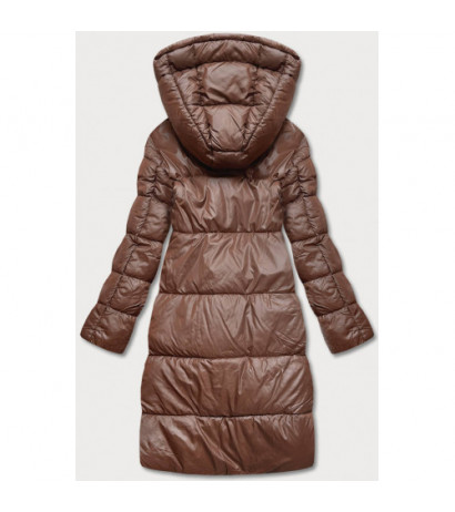 LONG JACKET WITH HOOD BLACK (PM7231) striukė