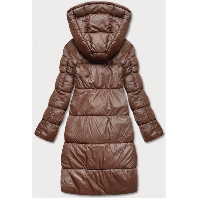 LONG JACKET WITH HOOD BLACK (PM7231) striukė