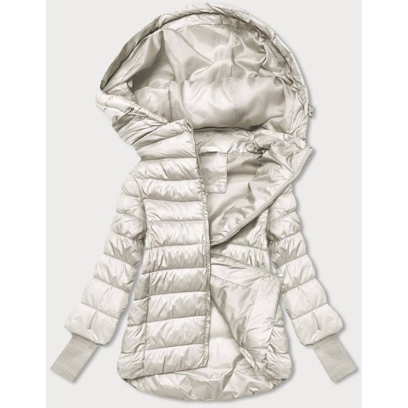 LONG JACKET WITH HOOD BLACK (PM7231) striukė