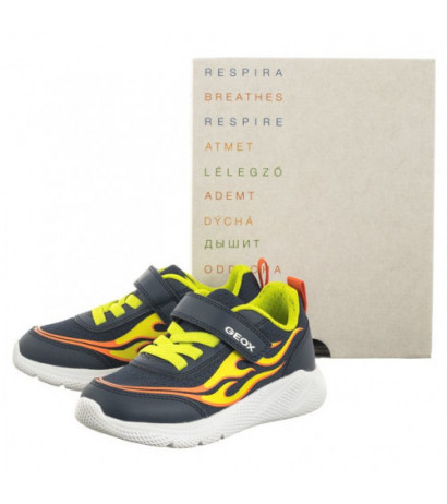 Geox J Sprintye B.B - Mesh+Geobuck Navy/Lime J45GBB 01454 C0749 (GE145-a) spordijalatsid