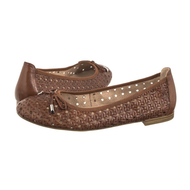 Caprice Brązowe 9-22109-42 303 Cognac Nappa (CP399-a) baleriinid