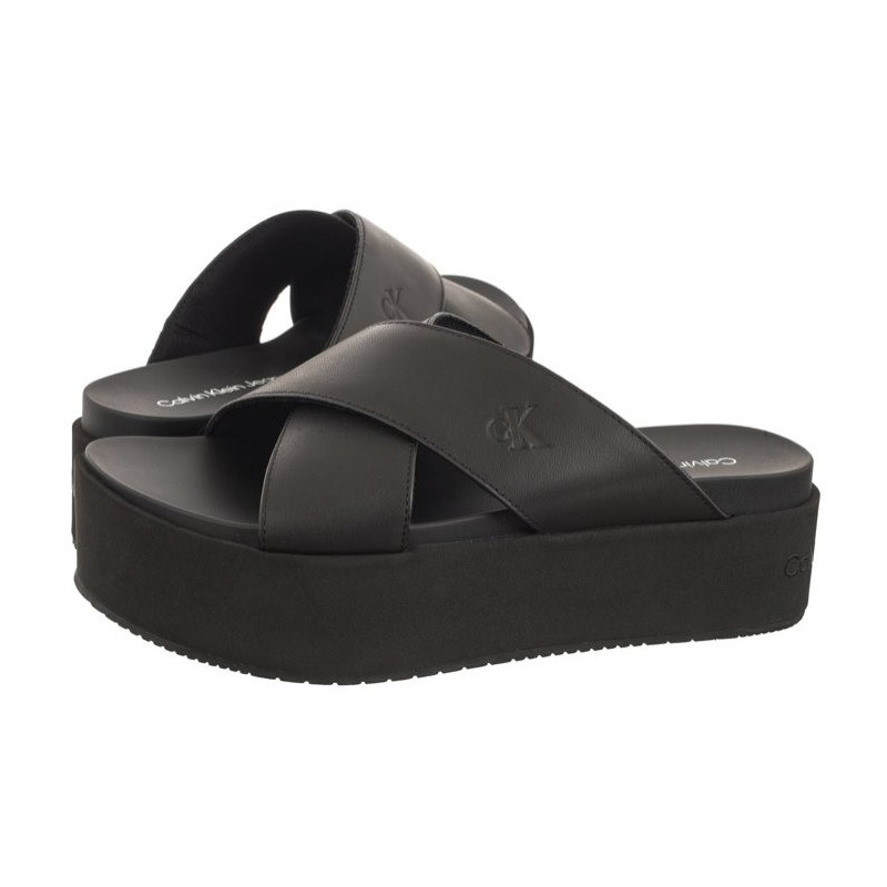 Calvin Klein Flatform Cross MG UC Triple Black YW0YW01349 0GT (CK466-a) kingad