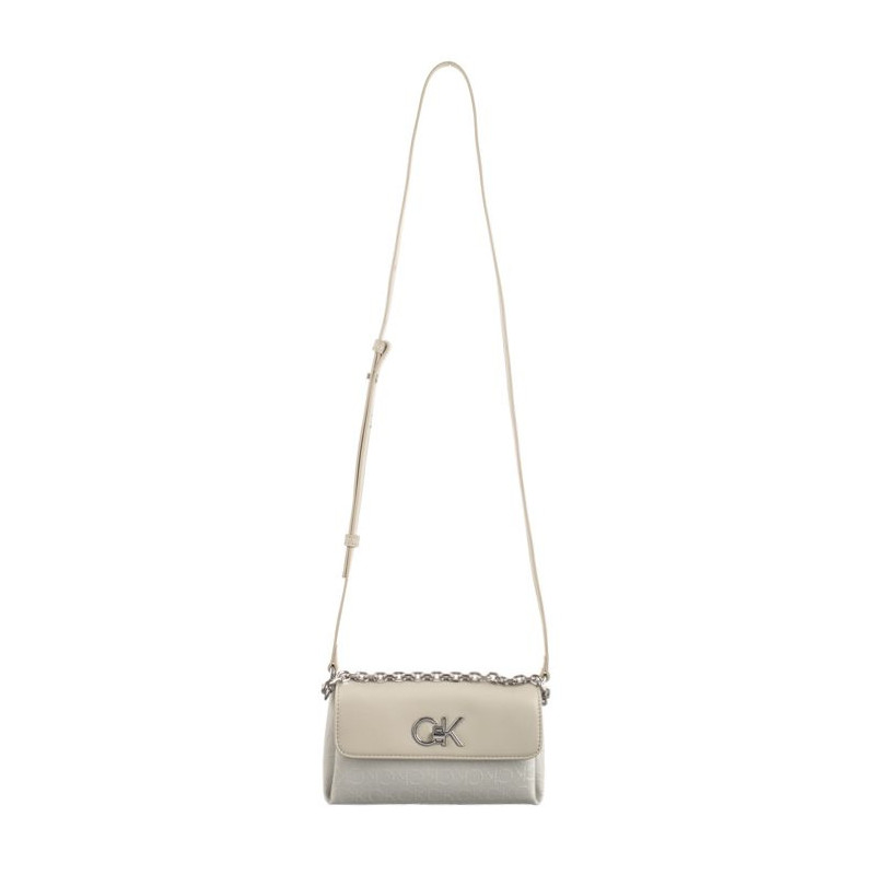 Calvin Klein Re-Lock Mini Crossbody Bag_JCQ Dk Ecru Jacquard Mono K60K611989 PC4 (CK478-a) käekott