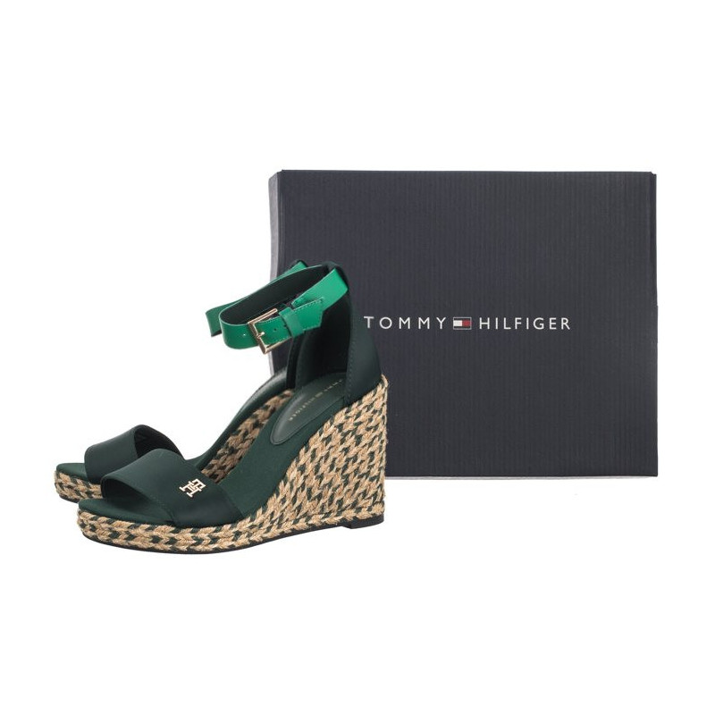 Tommy Hilfiger Colorful High Wedge Satin Sandal Hunter FW0FW07914 MBP (TH1057-a) kingad