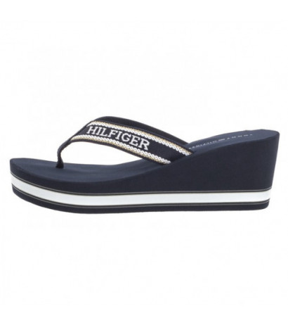 Tommy Hilfiger Hilfiger Wedge Beach Sandal Space Blue FW0FW07903 DW6 (TH1059-a) kingad