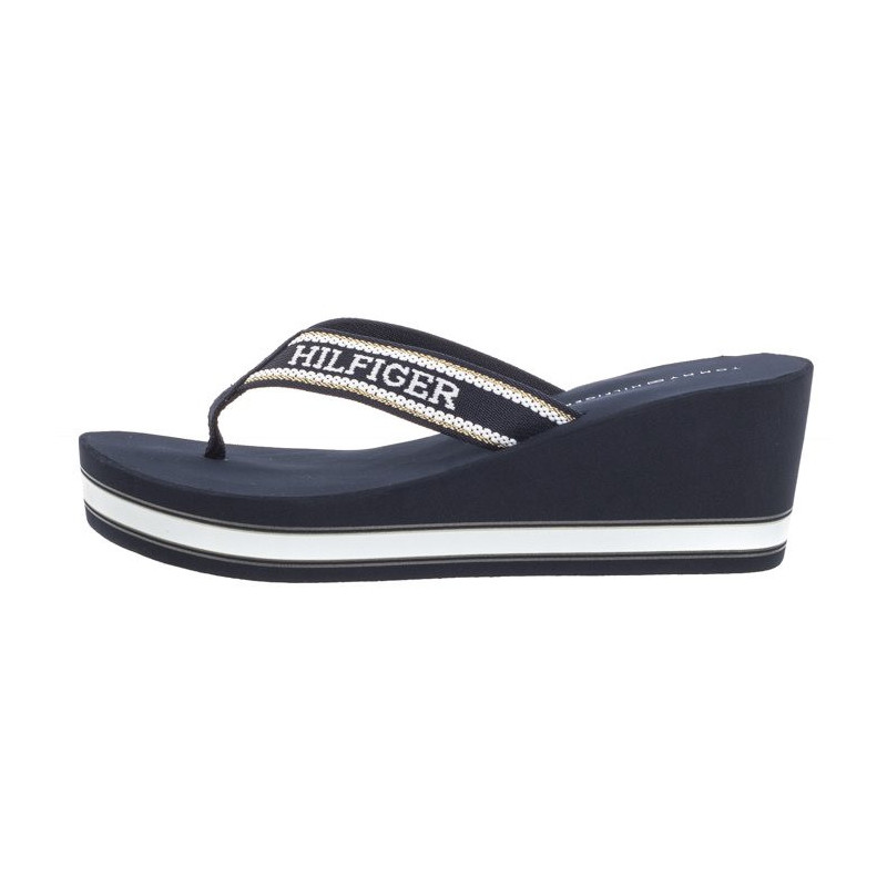 Tommy Hilfiger Hilfiger Wedge Beach Sandal Space Blue FW0FW07903 DW6 (TH1059-a) kingad