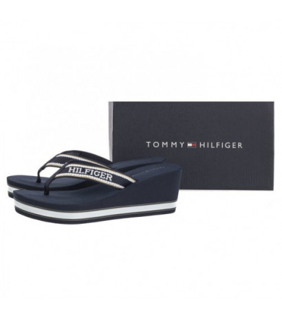 Tommy Hilfiger Hilfiger Wedge Beach Sandal Space Blue FW0FW07903 DW6 (TH1059-a) kingad