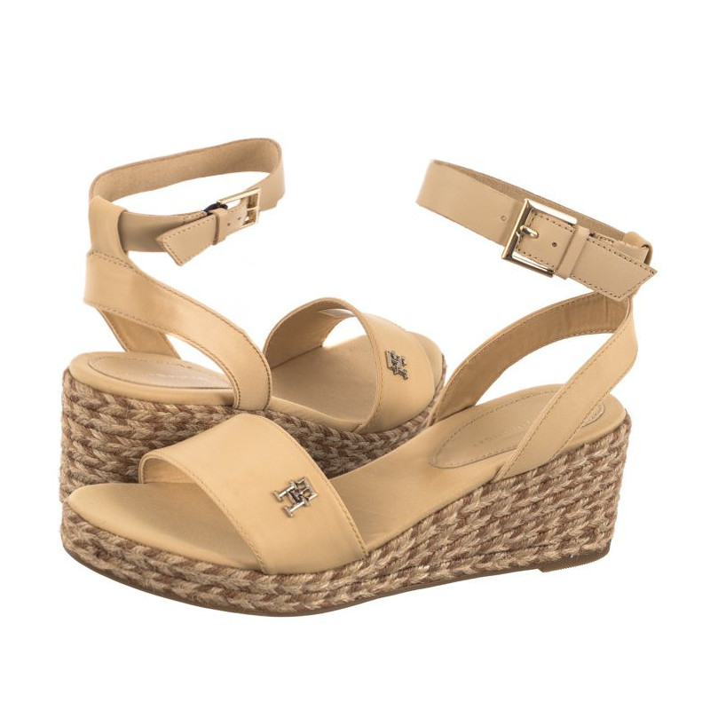 Tommy Hilfiger Colorful Wedge Satin Sandal Hervest Wheat FW0FW07913 ACR (TH1058-a) kingad