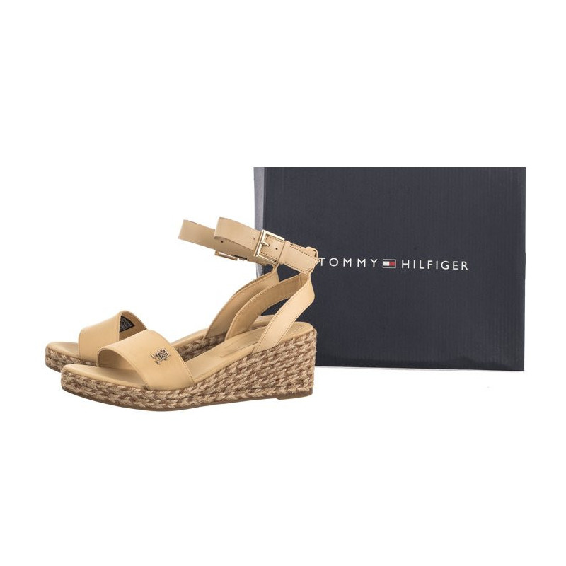 Tommy Hilfiger Colorful Wedge Satin Sandal Hervest Wheat FW0FW07913 ACR (TH1058-a) kingad