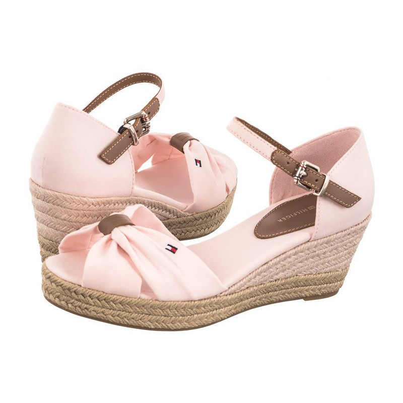 Tommy Hilfiger Basic Open Toe Mid Wedge Whimsy Pink FW0FW04785 TJQ (TH1078-b) kingad