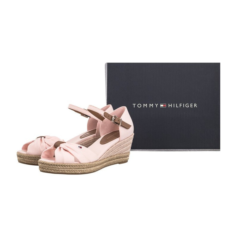 Tommy Hilfiger Basic Open Toe Mid Wedge Whimsy Pink FW0FW04785 TJQ (TH1078-b) kingad