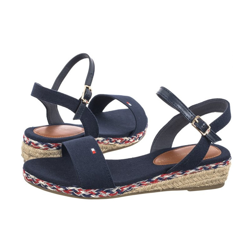 Tommy Hilfiger Rope Wedge Sandal T3A7-33283-1703 800 Blue (TH1077-a) kingad