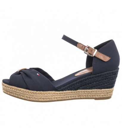 Tommy Hilfiger Basic Open Toe Mid Wedge Space Blue FW0FW04785 DW6 (TH1078-a) kingad