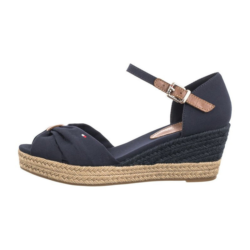 Tommy Hilfiger Basic Open Toe Mid Wedge Space Blue FW0FW04785 DW6 (TH1078-a) kingad