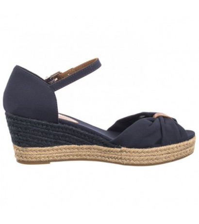 Tommy Hilfiger Basic Open Toe Mid Wedge Space Blue FW0FW04785 DW6 (TH1078-a) kingad