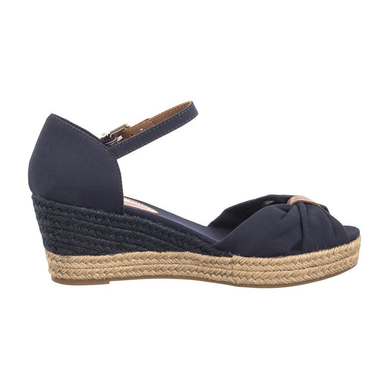 Tommy Hilfiger Basic Open Toe Mid Wedge Space Blue FW0FW04785 DW6 (TH1078-a) kingad