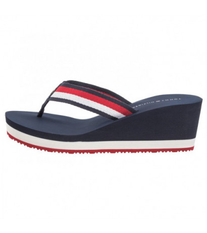 Tommy Hilfiger Corporate Wedge Beach Sandal Red/White/Blue FW0FW07987 0G0 (TH1080-a) kingad