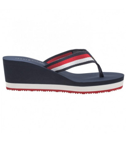 Tommy Hilfiger Corporate Wedge Beach Sandal Red/White/Blue FW0FW07987 0G0 (TH1080-a) kingad