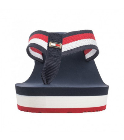 Tommy Hilfiger Corporate Wedge Beach Sandal Red/White/Blue FW0FW07987 0G0 (TH1080-a) kingad