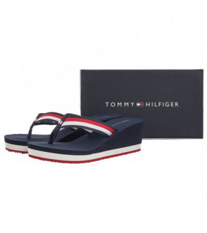 Tommy Hilfiger Corporate Wedge Beach Sandal Red/White/Blue FW0FW07987 0G0 (TH1080-a) kingad