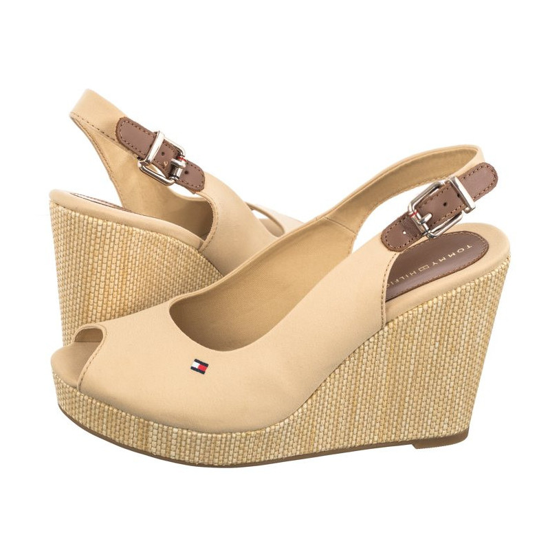 Tommy Hilfiger Iconic Elena Sling Back Wedge FW0FW04789 ACR Harvest Wheat (TH126-e) kingad