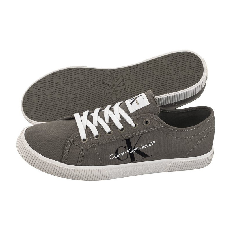 Calvin Klein Ess Vulcanized Low Laceup CS ML Dusty Olive/Bright White YM0YM00306 0IH (CK497-b) tossud