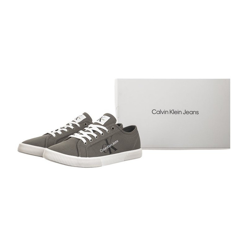 Calvin Klein Ess Vulcanized Low Laceup CS ML Dusty Olive/Bright White YM0YM00306 0IH (CK497-b) tossud