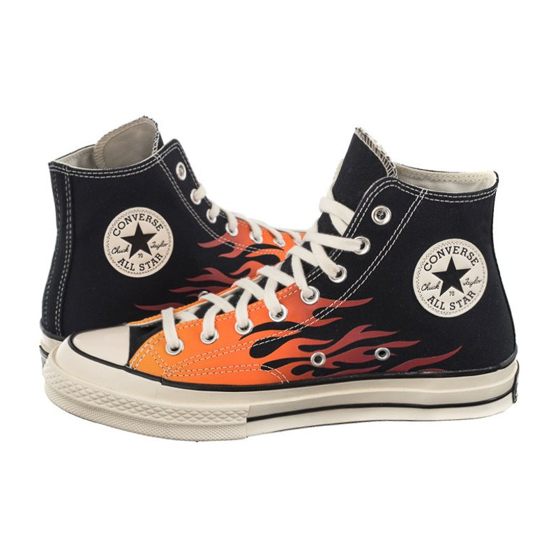 Converse Chuck 70 Hi Black/Enamel Red/Bold Mandarin 165024C (CO678-a) kingad