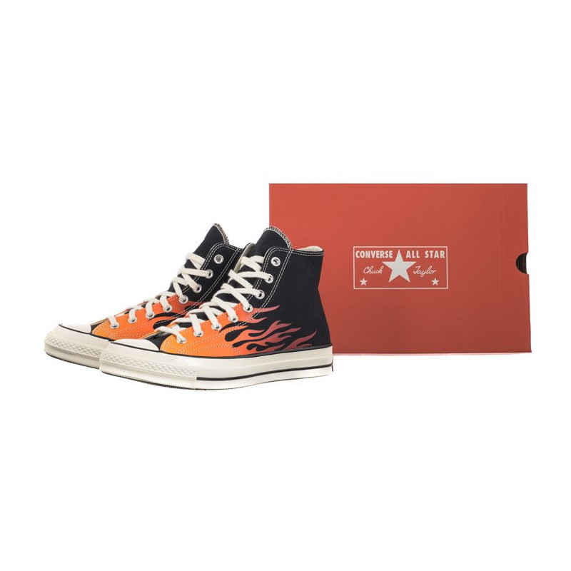 Converse Chuck 70 Hi Black/Enamel Red/Bold Mandarin 165024C (CO678-a) kingad