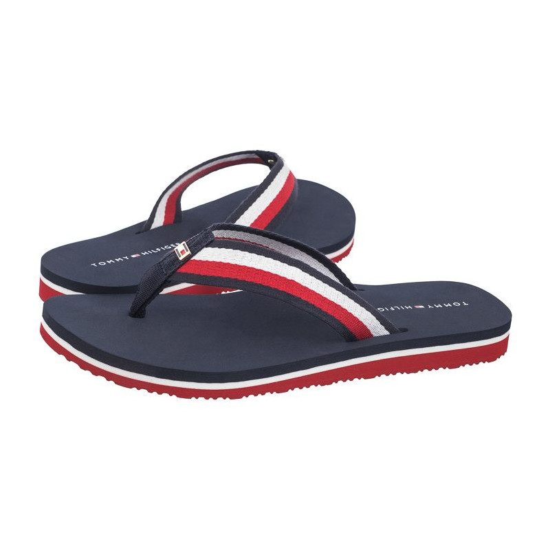 Tommy Hilfiger Corporate Beach Sandal Red White Blue FW0FW07986 0G0 (TH1097-a) kingad