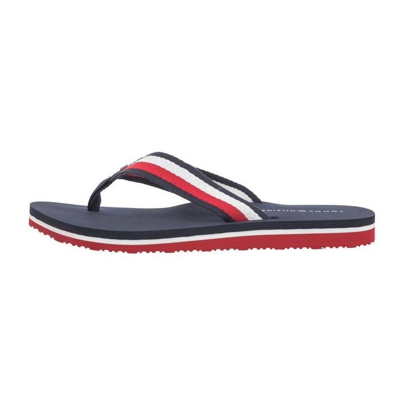 Tommy Hilfiger Corporate Beach Sandal Red White Blue FW0FW07986 0G0 (TH1097-a) kingad