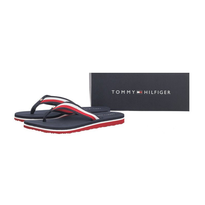 Tommy Hilfiger Corporate Beach Sandal Red White Blue FW0FW07986 0G0 (TH1097-a) kingad