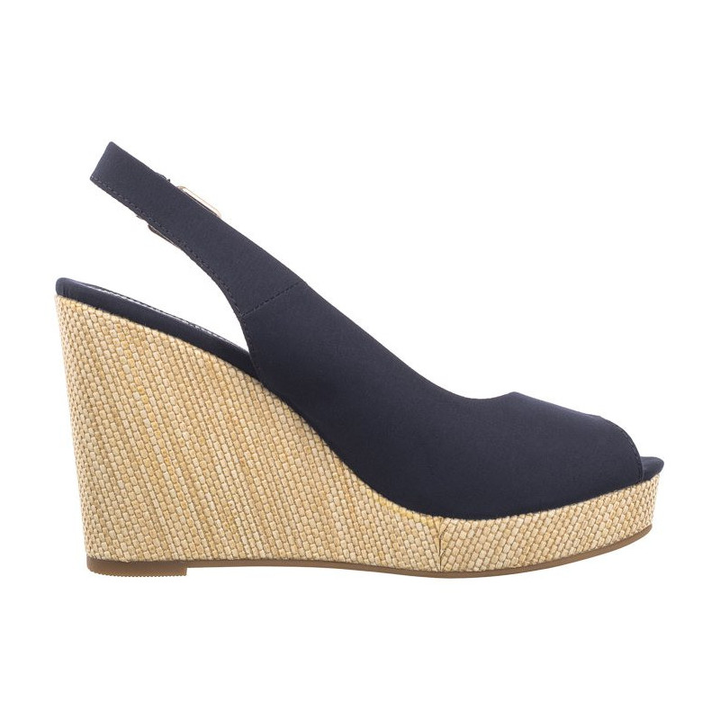 Tommy Hilfiger Iconic Elena Sling Back Wedge FW0FW04789 DW6 Space Blue (TH126-f) kingad