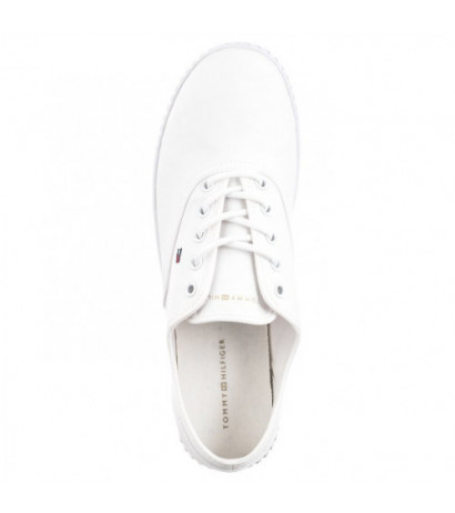 Tommy Hilfiger Canvas Lace-Up Sneaker White FW0FW07805 YBS (TH1100-a) kingad