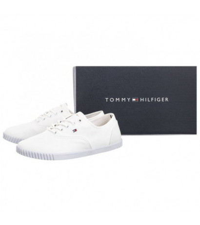 Tommy Hilfiger Canvas Lace-Up Sneaker White FW0FW07805 YBS (TH1100-a) kingad