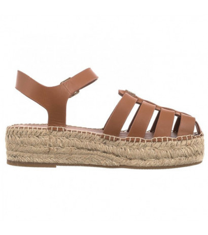 Tommy Hilfiger TH Authentic Leather Espadrille Cognac Brown FW0FW07743 GQS (TH1103-a) kingad