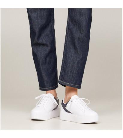 Tommy Hilfiger TH Platform Court Sneaker White/Space Blue FW0FW07910 0K5 (TH1104-a) spordijalatsid