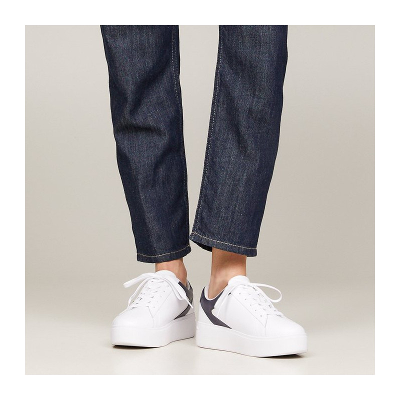 Tommy Hilfiger TH Platform Court Sneaker White/Space Blue FW0FW07910 0K5 (TH1104-a) spordijalatsid