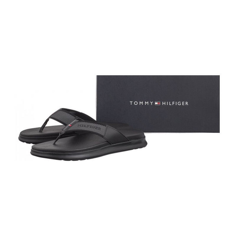 Tommy Hilfiger Comfort Toe Post Beach Sandal Black FM0FM05097 BDS (TH1110-a) kingad